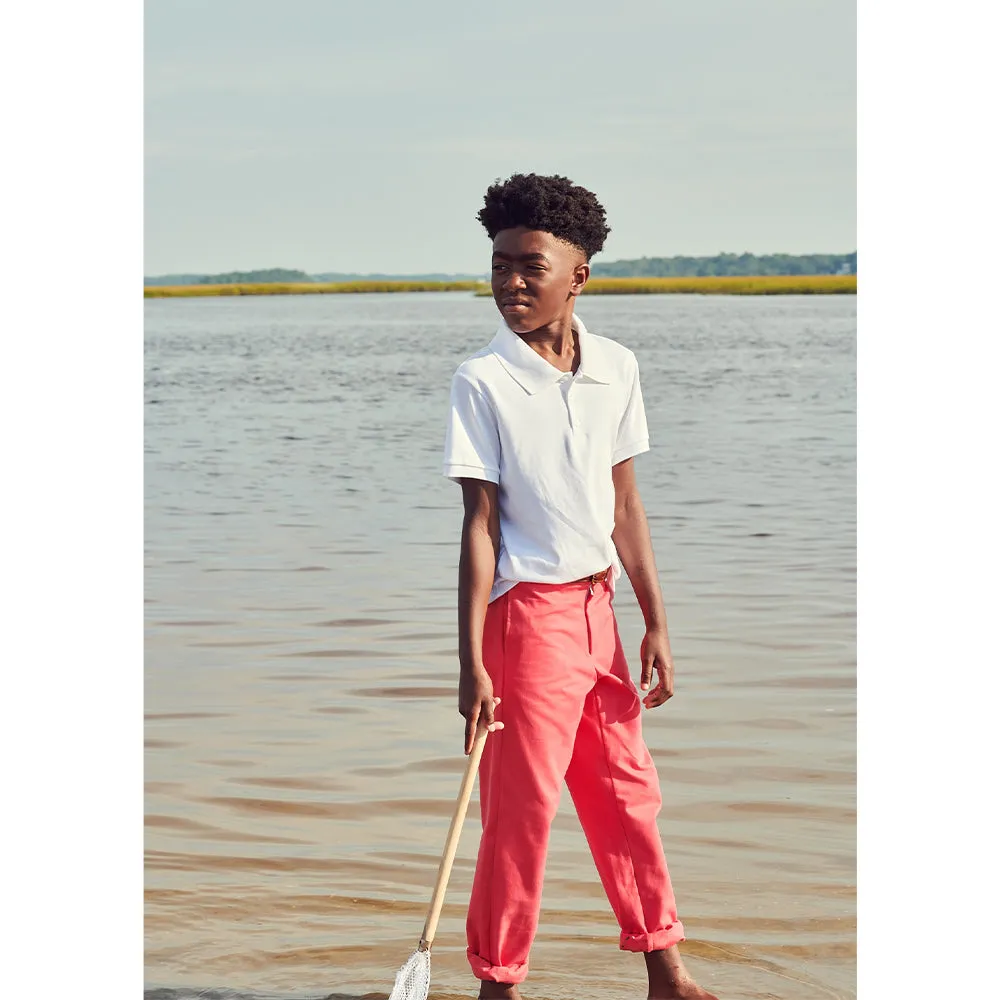 Pique Polo -- White