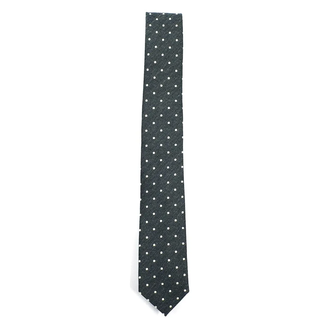 Polka Dot Hunter Green Tie Set