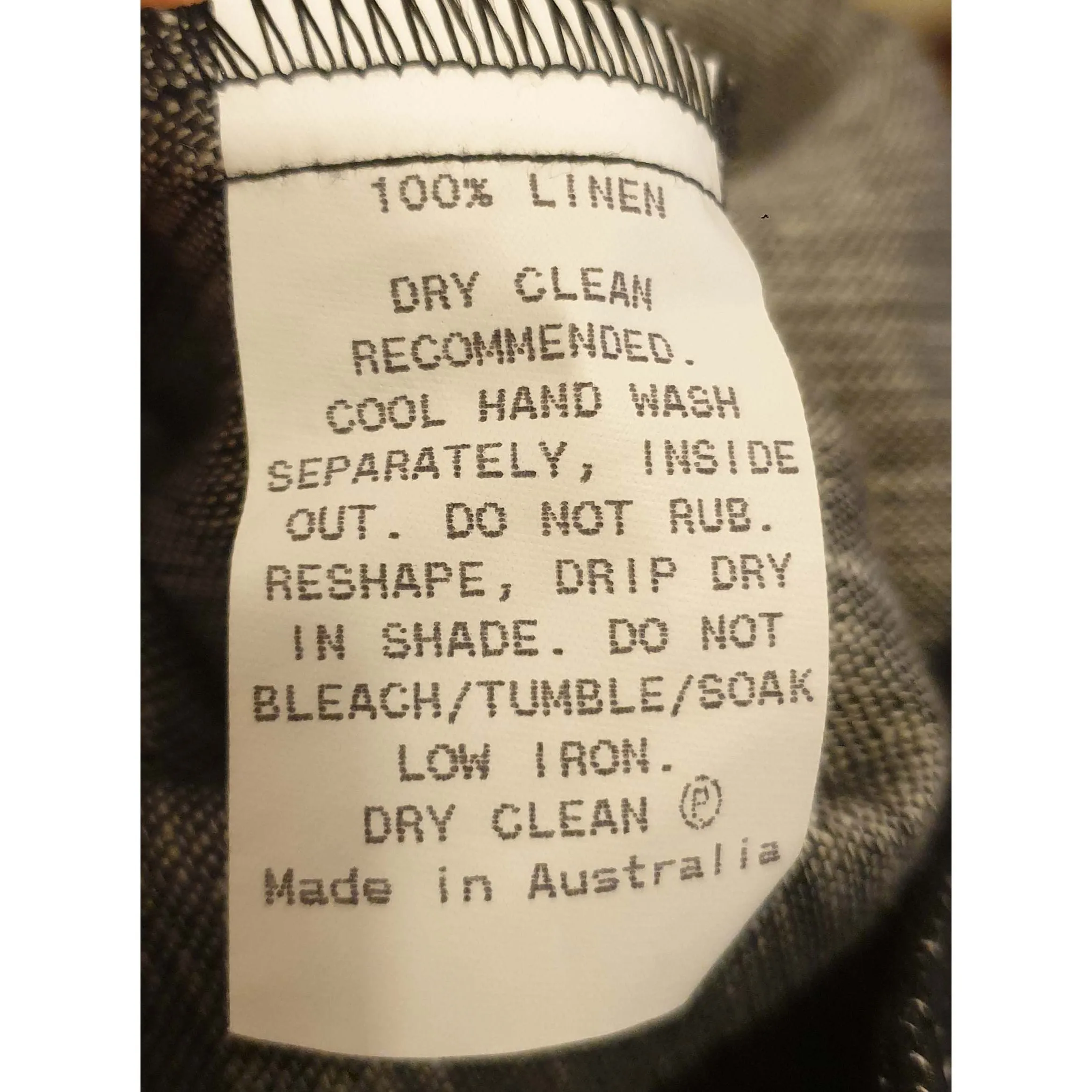 Preap Coutts preloved charcoal 100% linen skirt size 1 (best fits size 8)