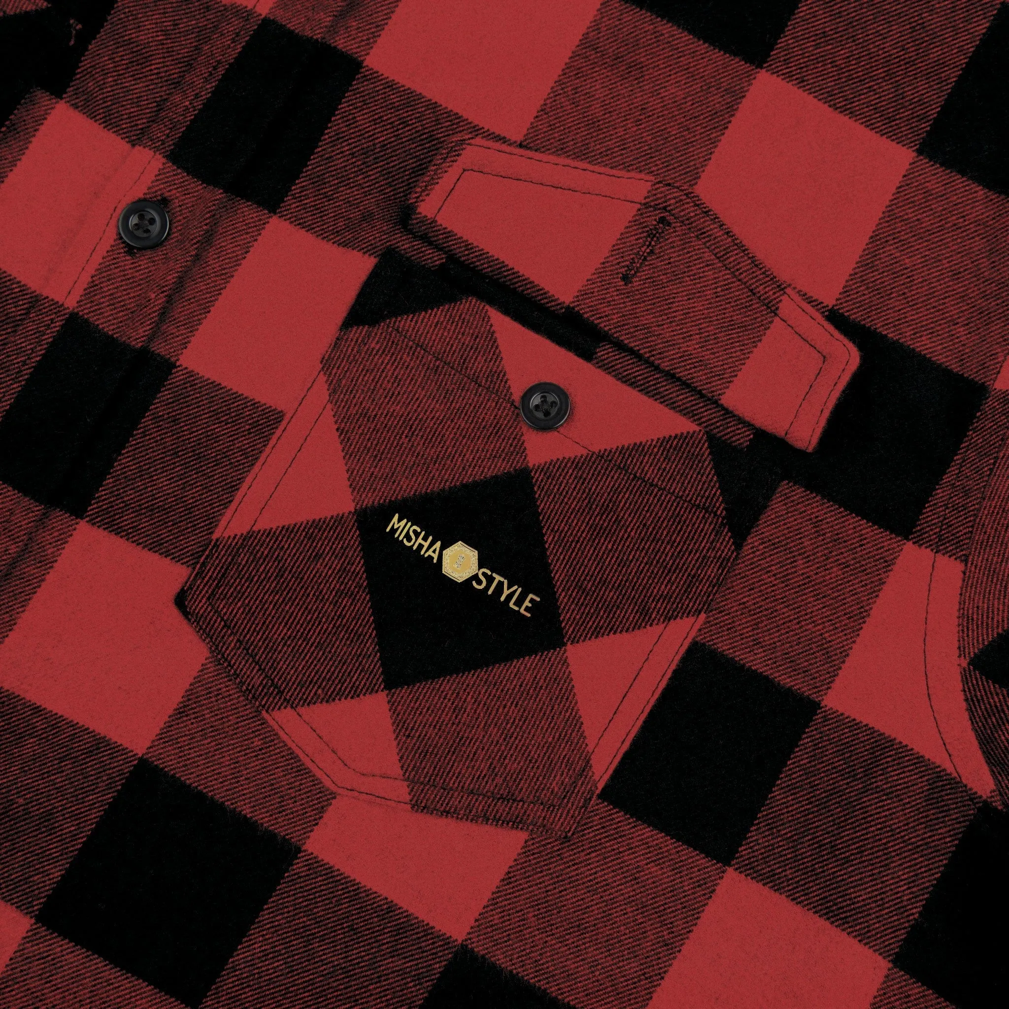 Red Plaid Women Luxury Flannel Shirt