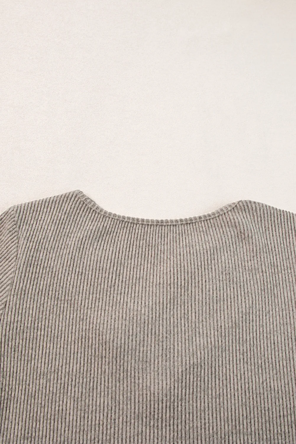 Ribbed Strappy V Neck Tee