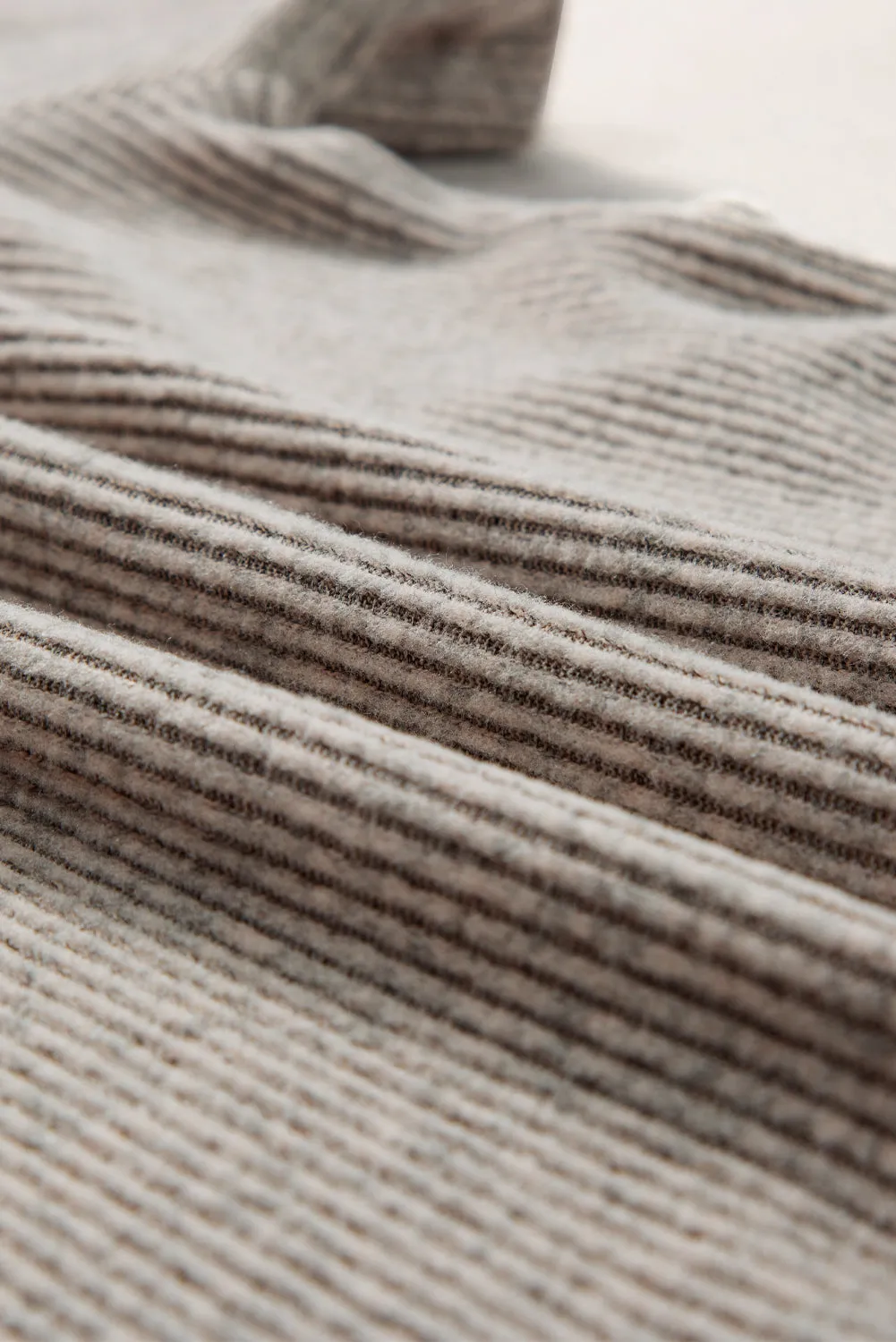 Ribbed Strappy V Neck Tee