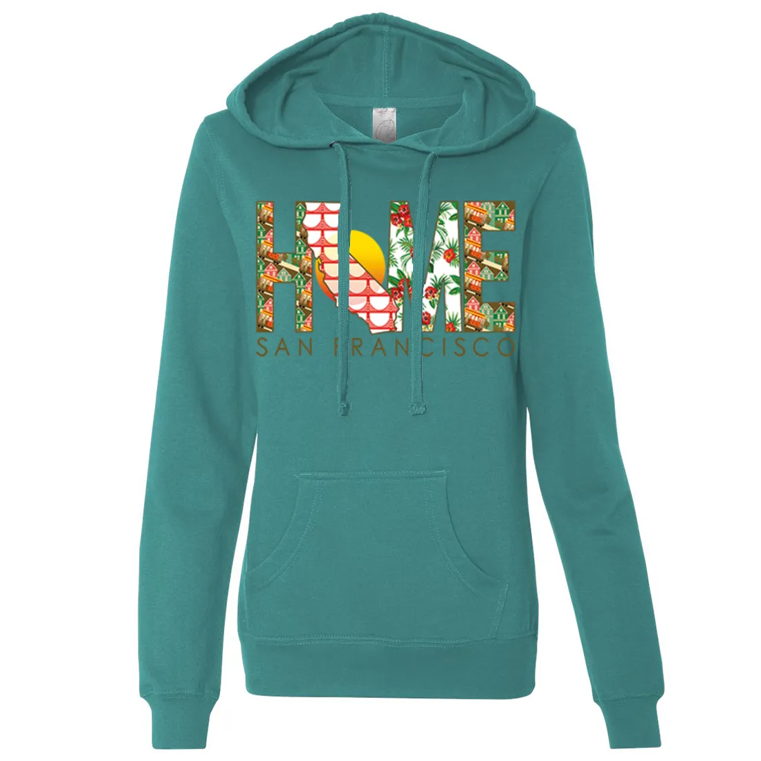 San Francisco Home Ladies Lightweight Fitted Hoodie