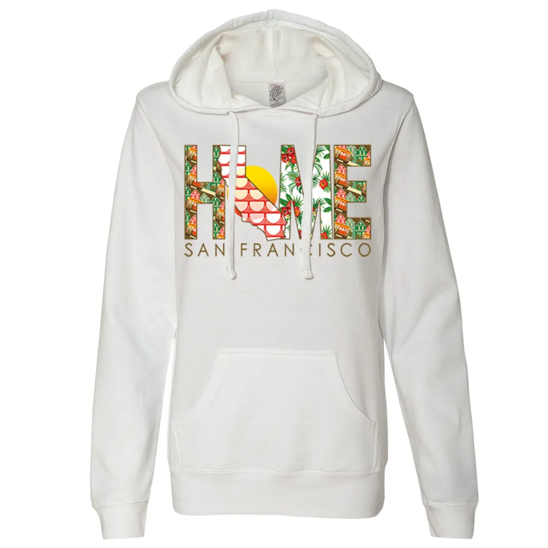 San Francisco Home Ladies Lightweight Fitted Hoodie
