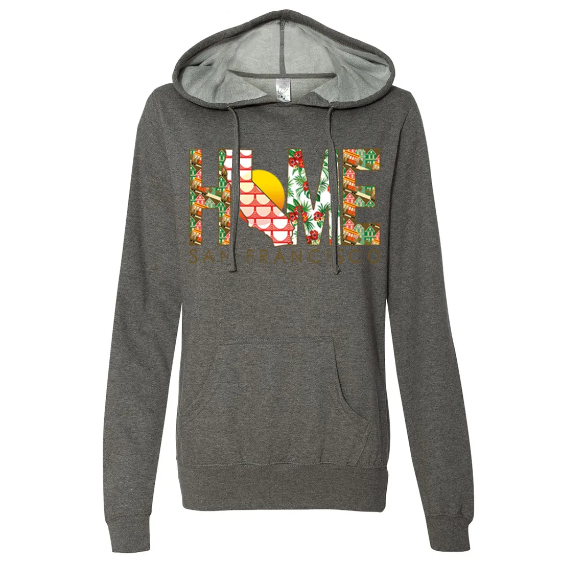 San Francisco Home Ladies Lightweight Fitted Hoodie