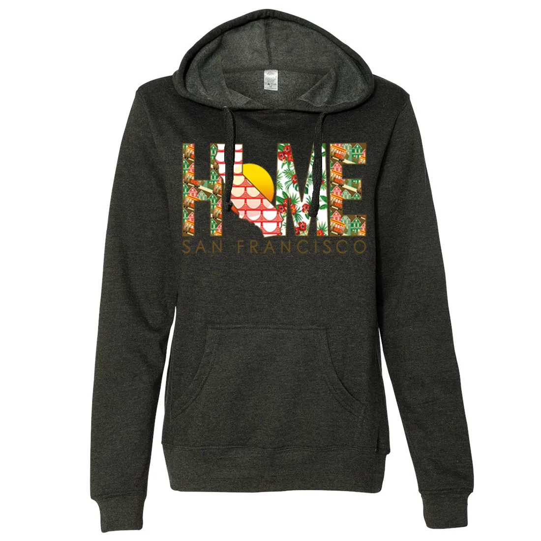 San Francisco Home Ladies Lightweight Fitted Hoodie