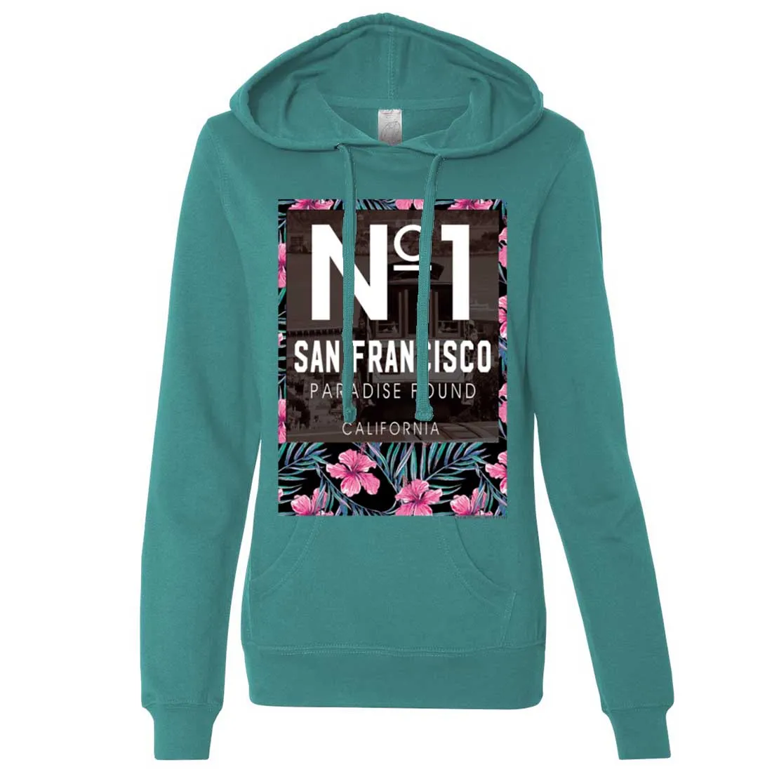 San Francisco No. 1 Paradise Found California Ladies Fitted Hoodie