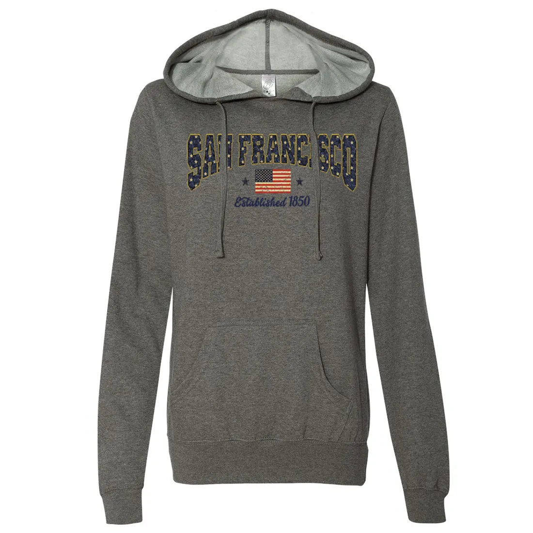 San Francisco Stars Ladies Lightweight Fitted Hoodie