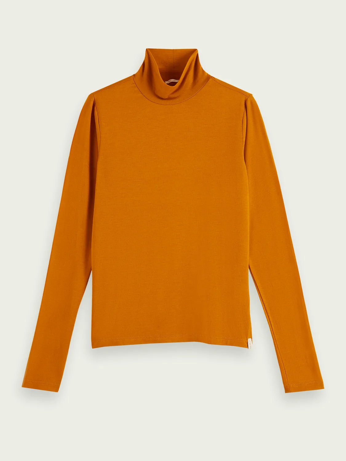 Scotch and Soda Long Sleeved Turtle Neck Top In Cinnamon Spice - FINAL SALE