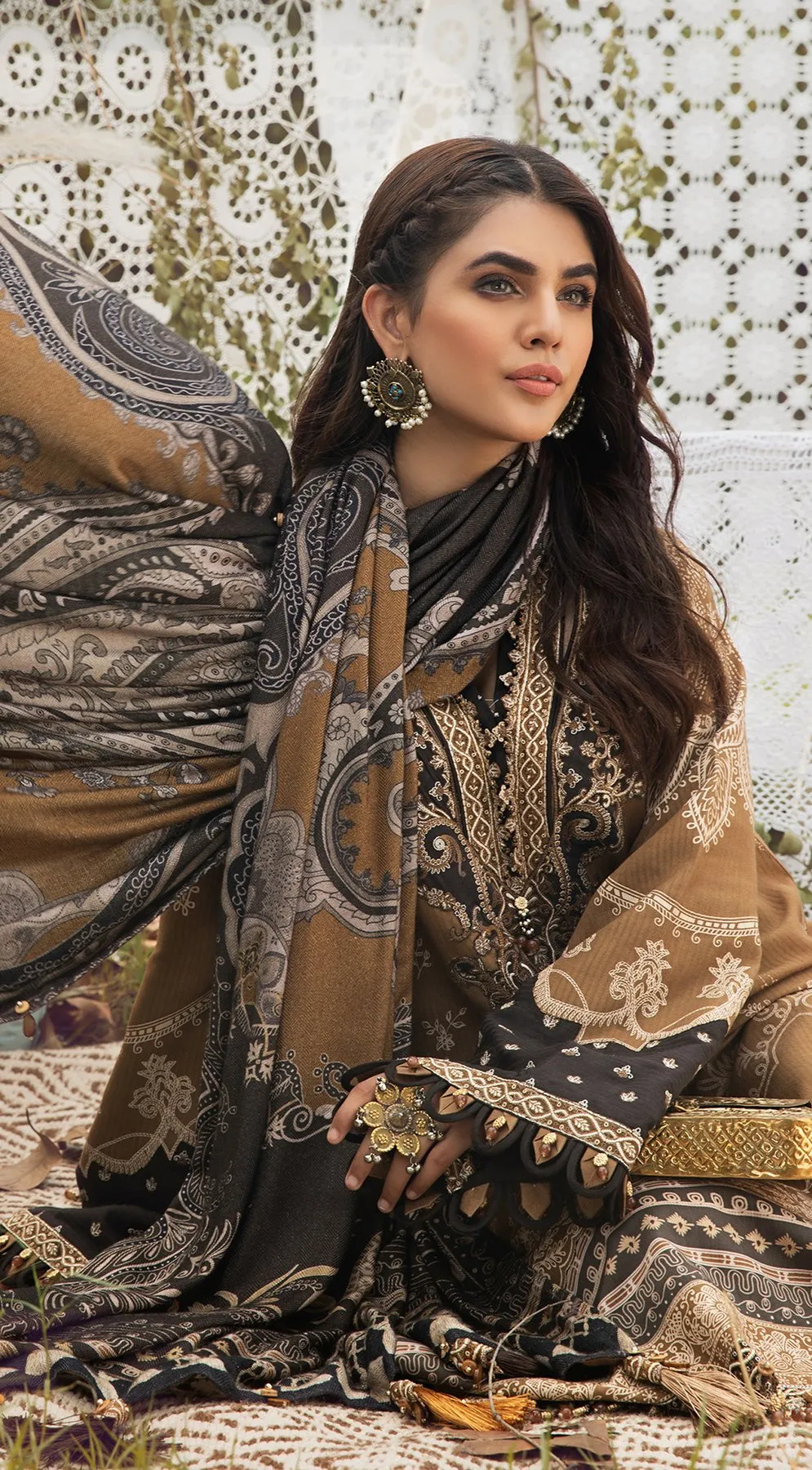 SHAHBANO VLP21-02 | Anaya Pardesi VIVA Winter Collection 2021 | Unstitched Embroidered Dobby Linen Suits
