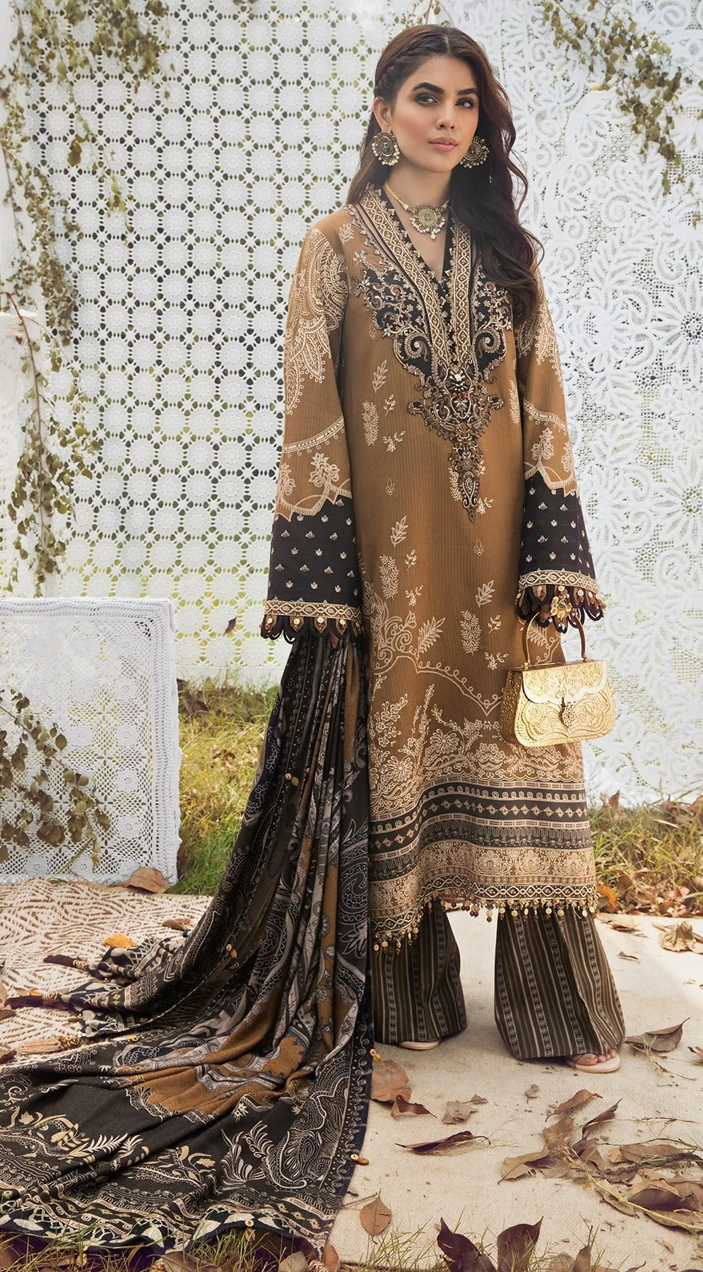 SHAHBANO VLP21-02 | Anaya Pardesi VIVA Winter Collection 2021 | Unstitched Embroidered Dobby Linen Suits