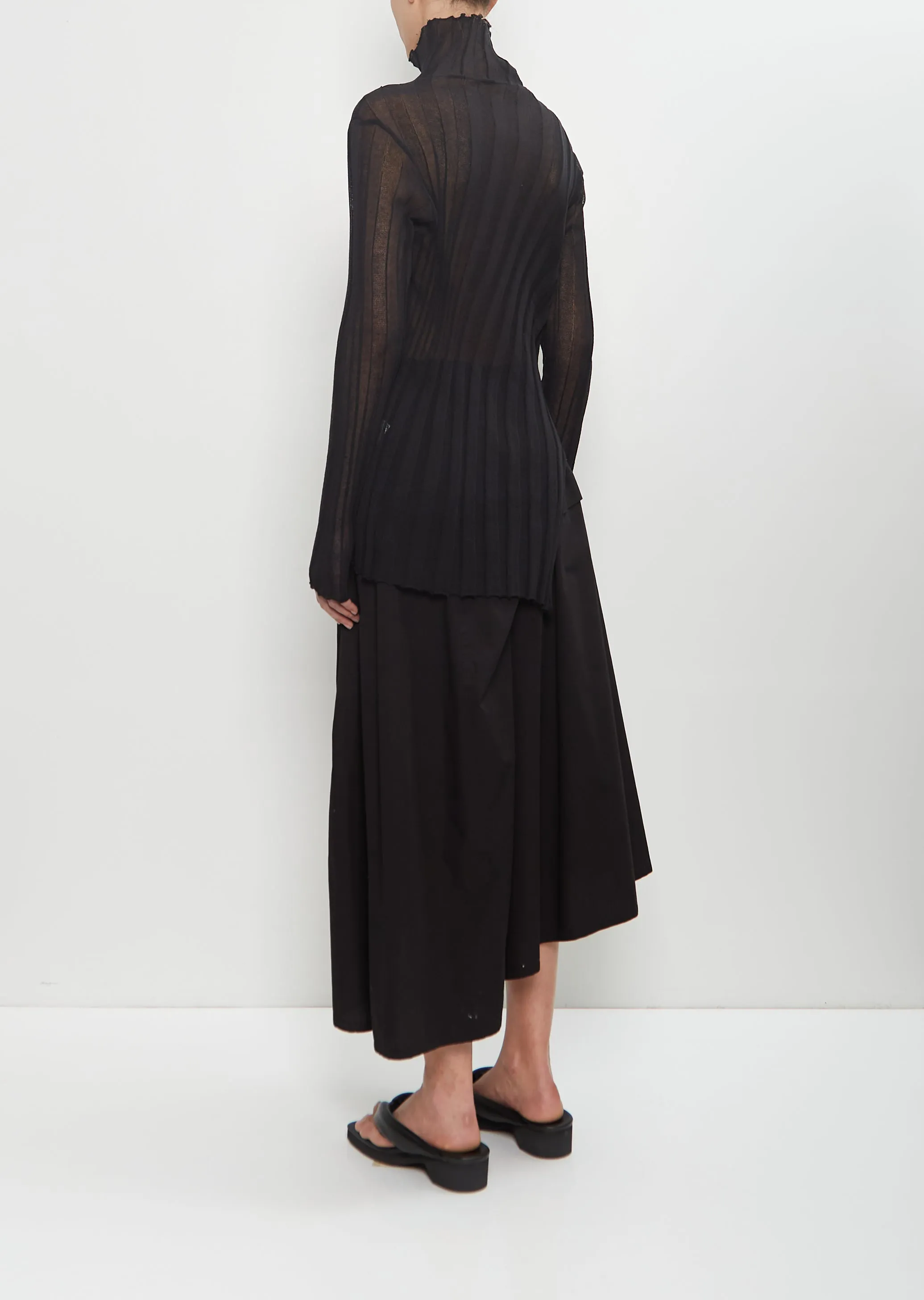 Sheer Knit Zip Cardigan