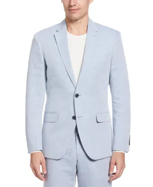 Slim Fit Linen Blend Twill Suit Jacket