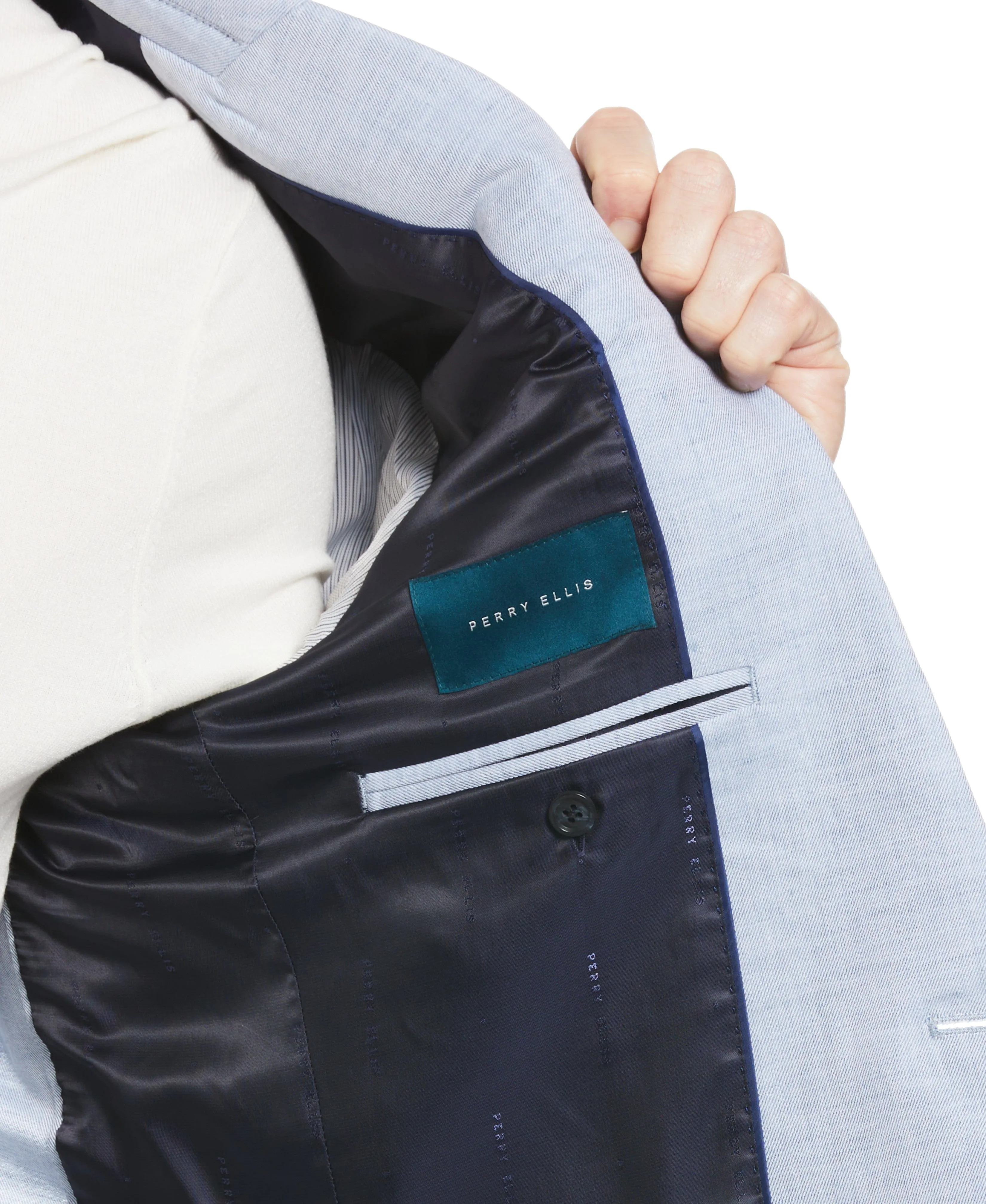 Slim Fit Linen Blend Twill Suit Jacket