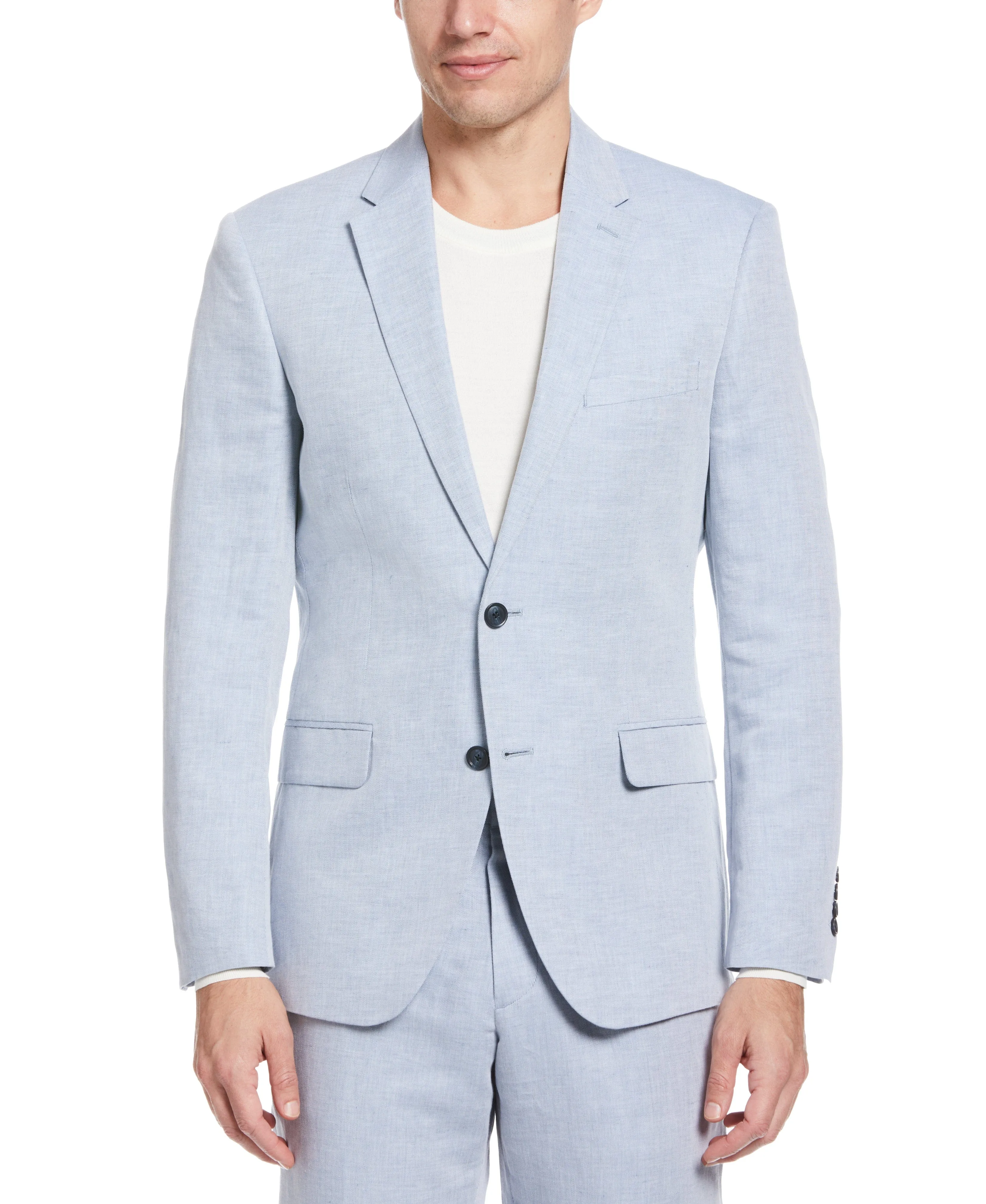 Slim Fit Linen Blend Twill Suit Jacket