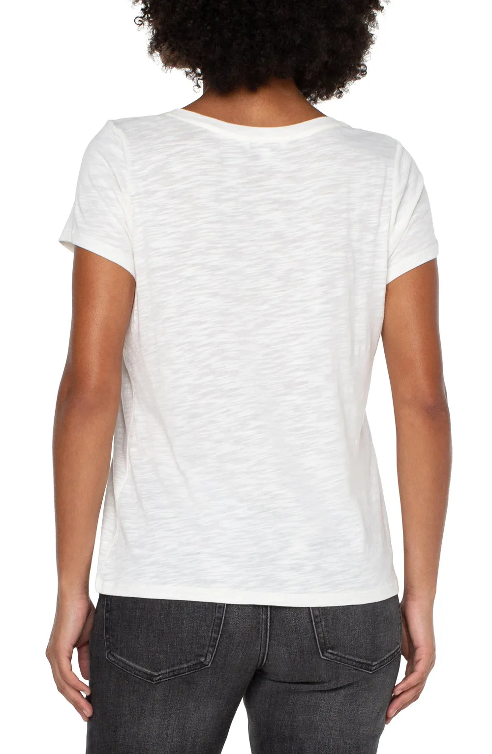 Slim Fit V-Neck Slub Knit Tee - SALE