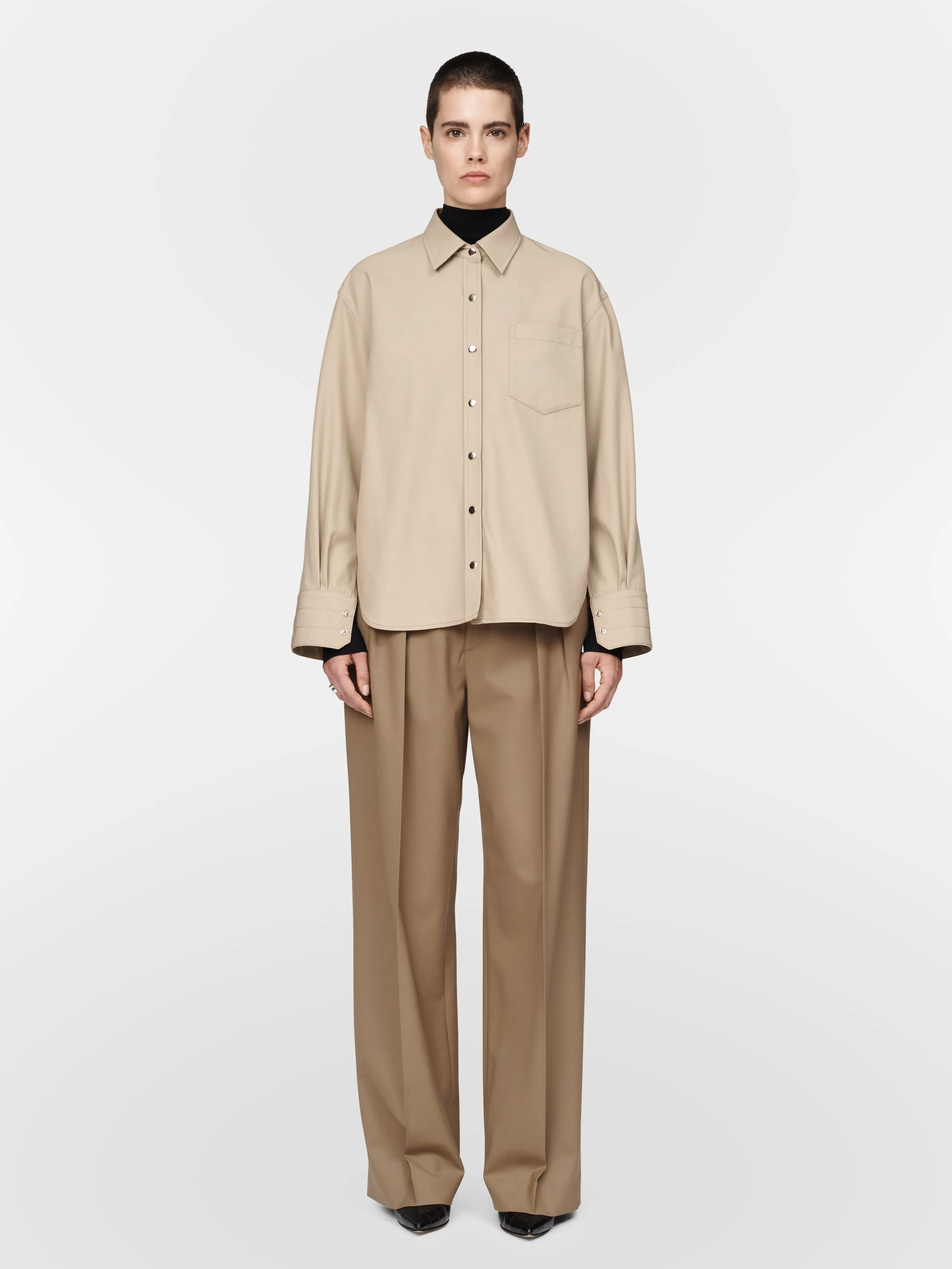 Snap Shirt in Khaki