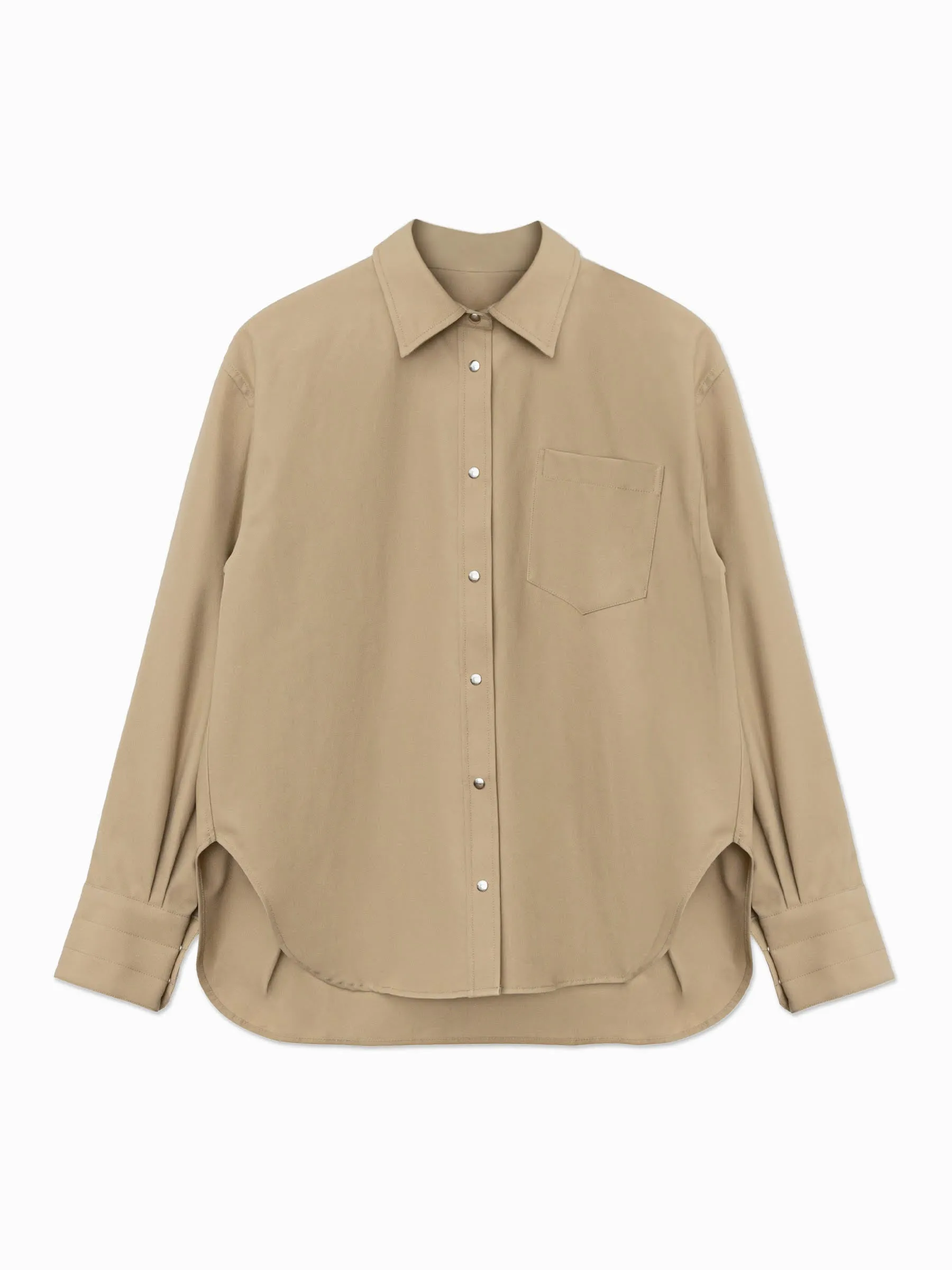 Snap Shirt in Khaki