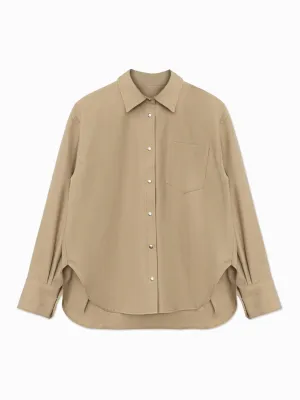 Snap Shirt in Khaki