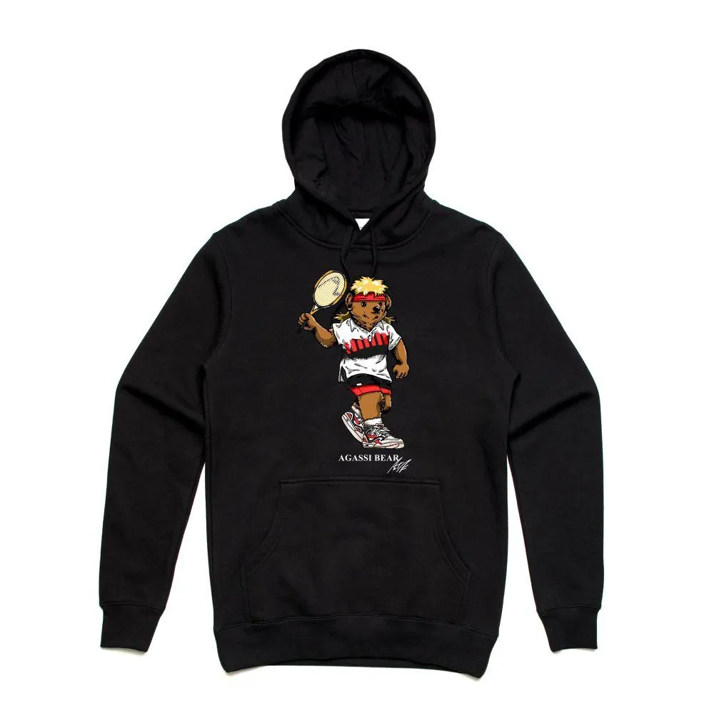 Streetwear on Demand AGASSI BEAR HOODIE BLACK