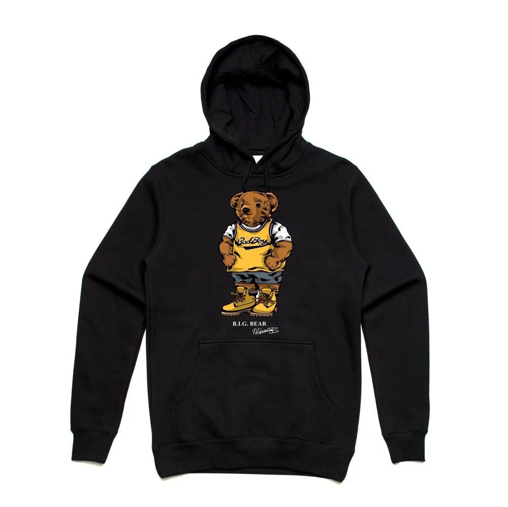 Streetwear on Demand BIGGIE BADBOY BEAR HOODIE BLACK