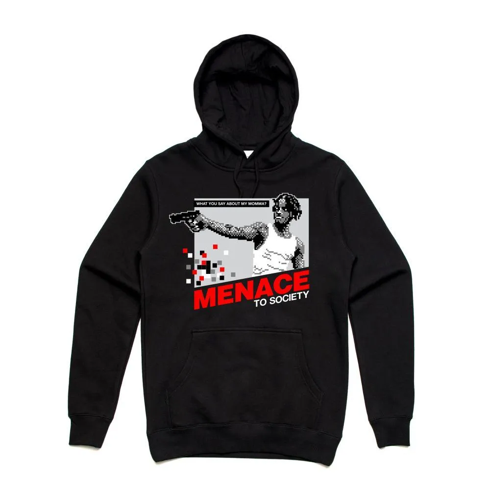 Streetwear on Demand MENACE 8 BIT HOODIE BLACK