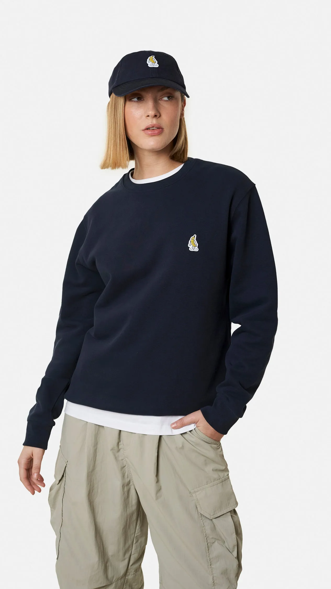 SUDADERA BANANA AZUL MARINO