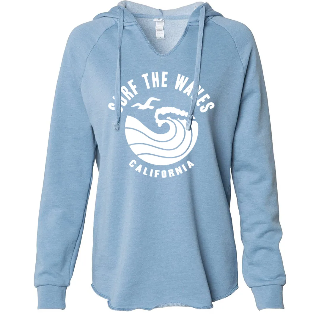 Surf The Waves Women's Soft Hooded Pullover