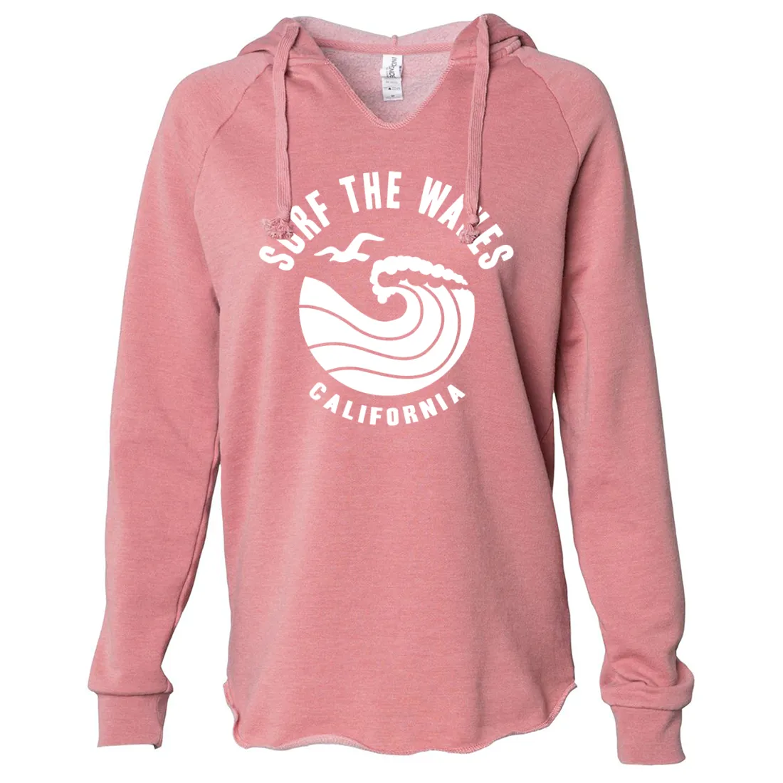 Surf The Waves Women's Soft Hooded Pullover