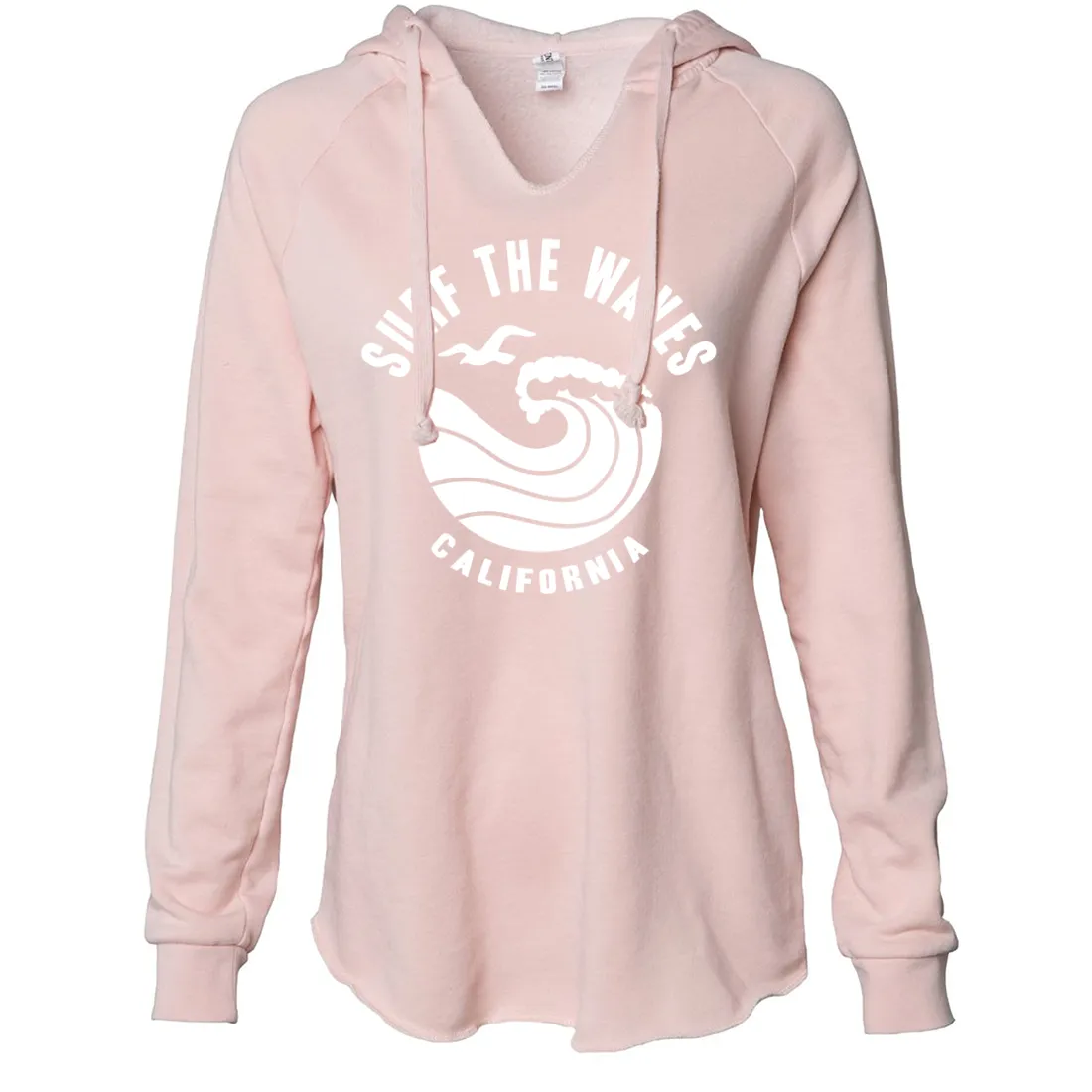 Surf The Waves Women's Soft Hooded Pullover