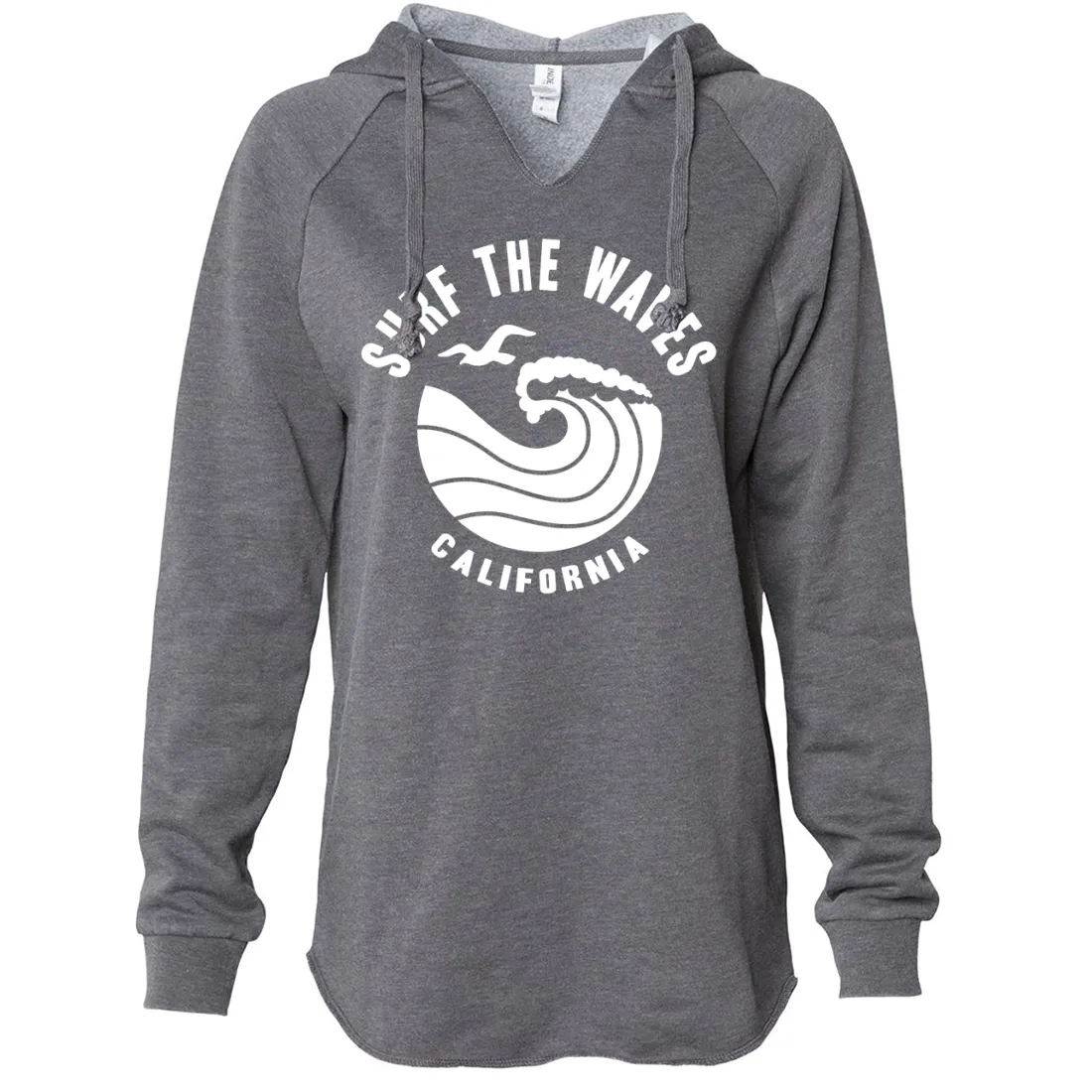 Surf The Waves Women's Soft Hooded Pullover