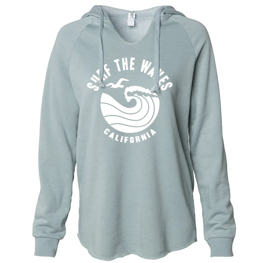 Surf The Waves Women's Soft Hooded Pullover