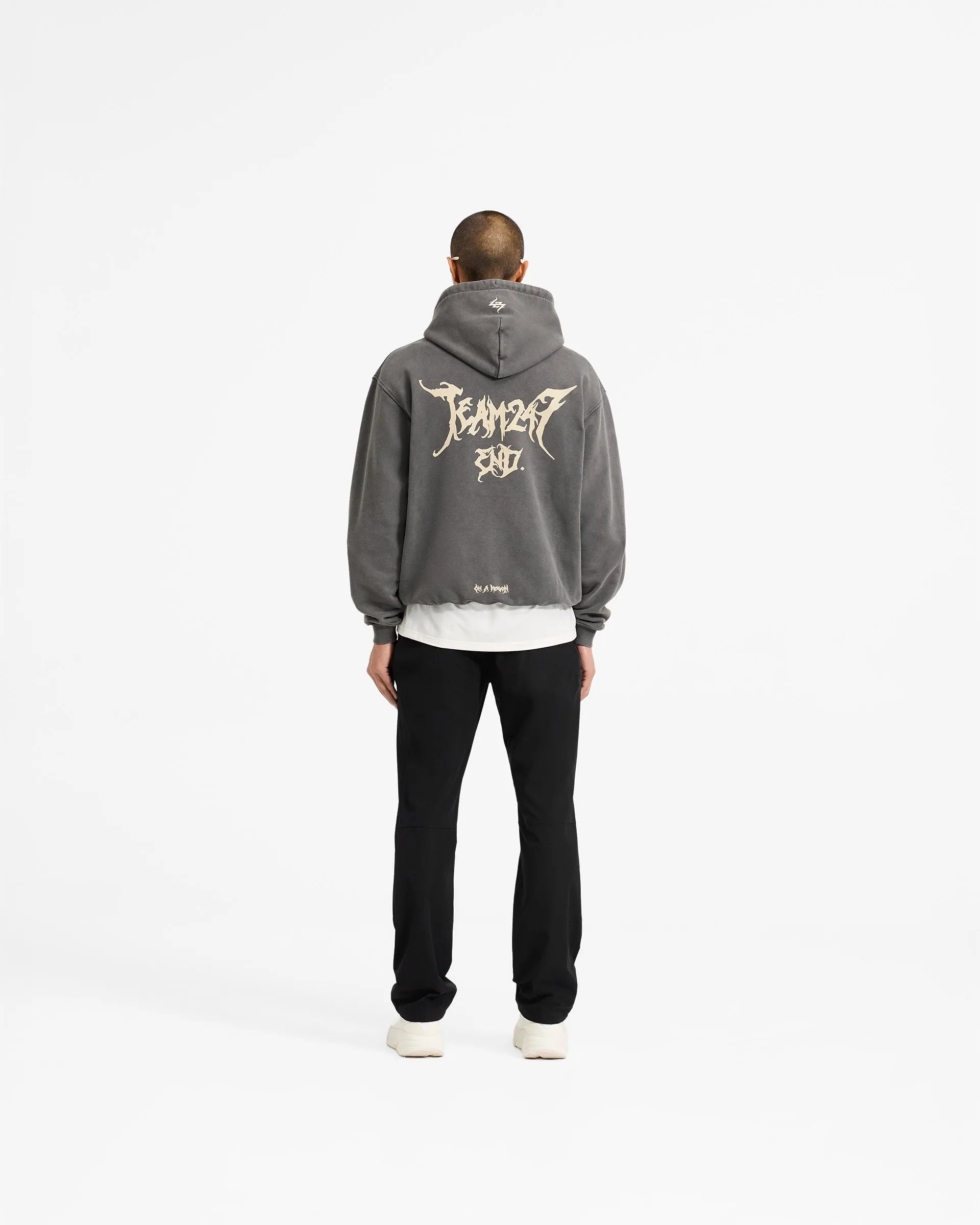 Team 247 X END Oversized Hoodie - Washed Grey