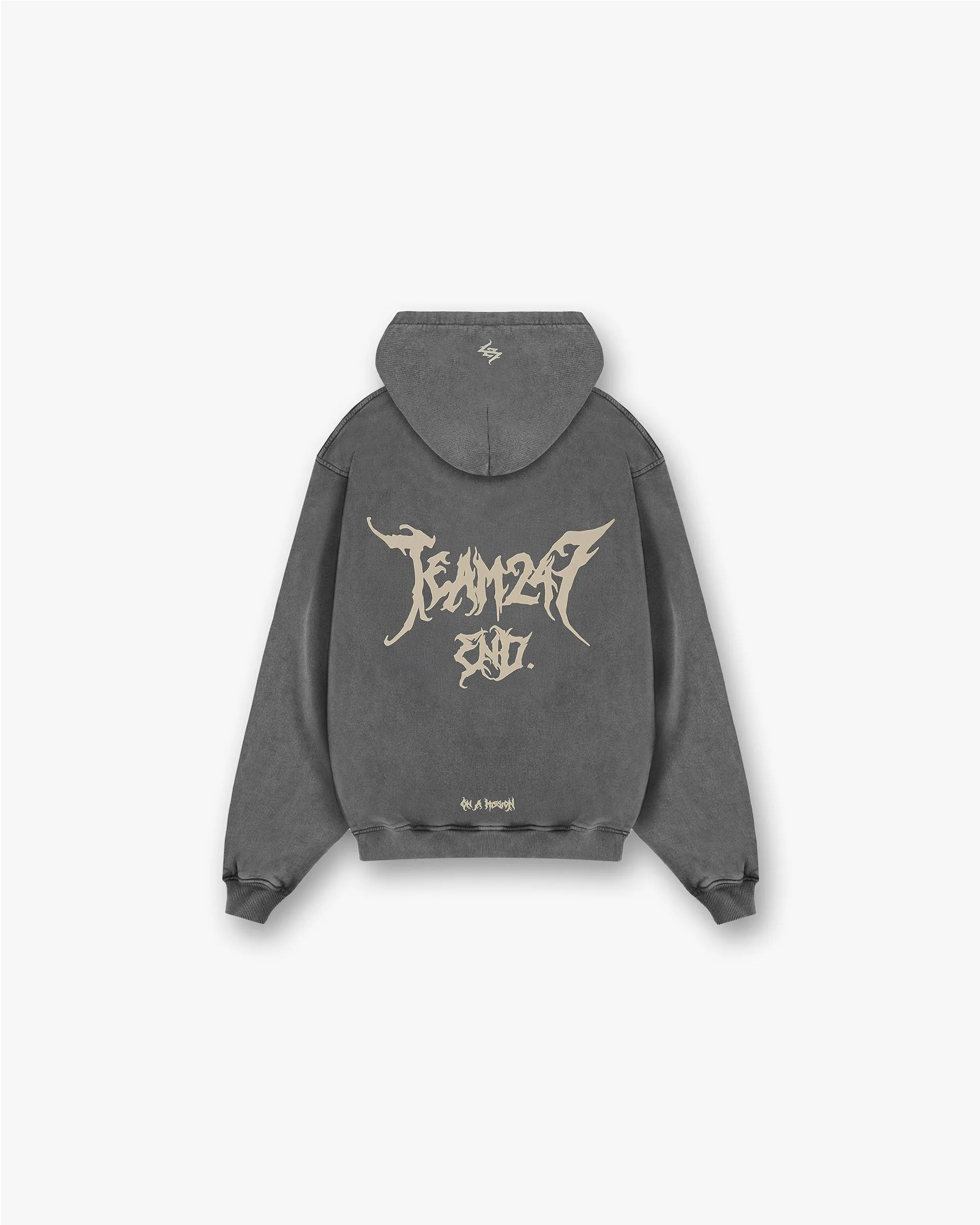 Team 247 X END Oversized Hoodie - Washed Grey