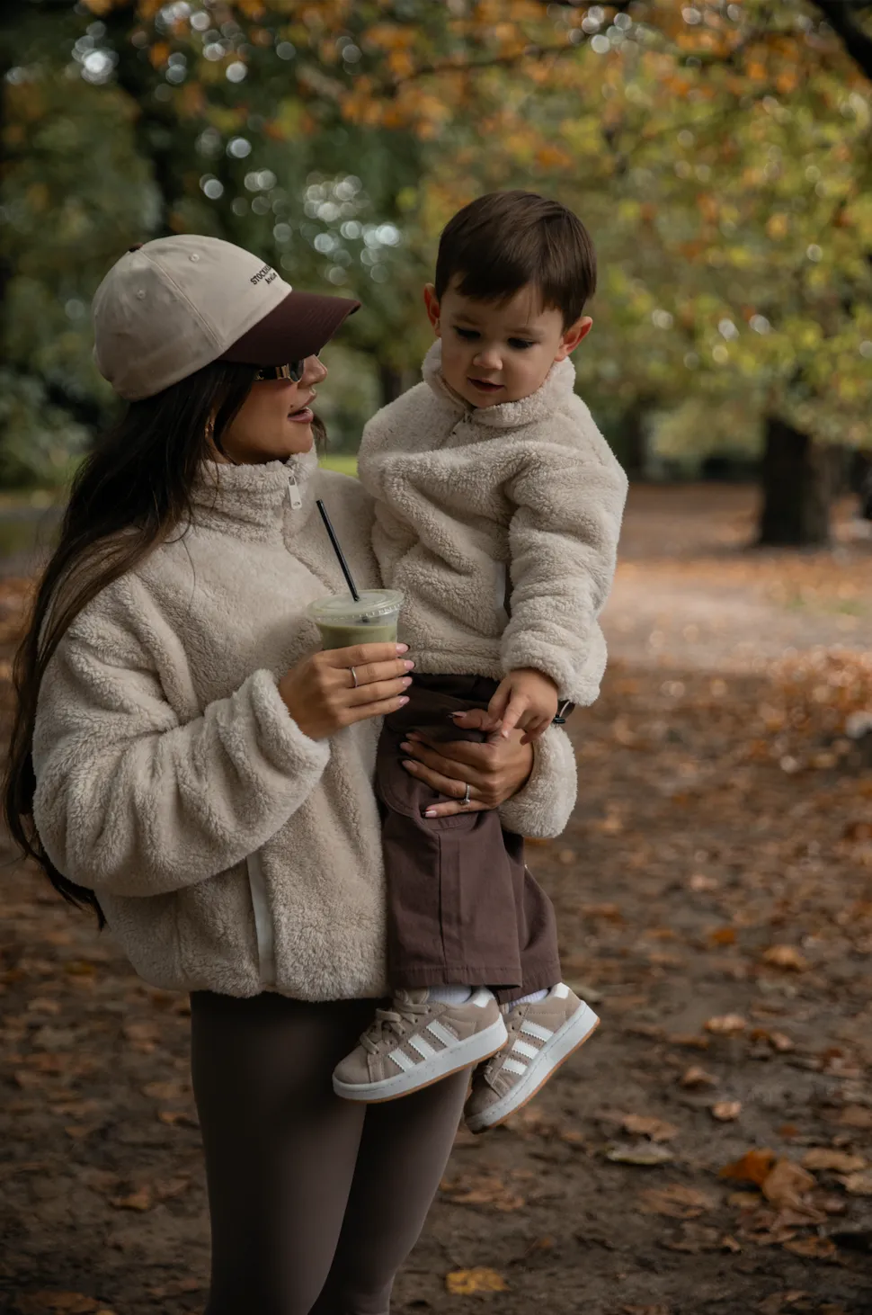 TEDDY FLEECE ZIP JACKET IN CREAM