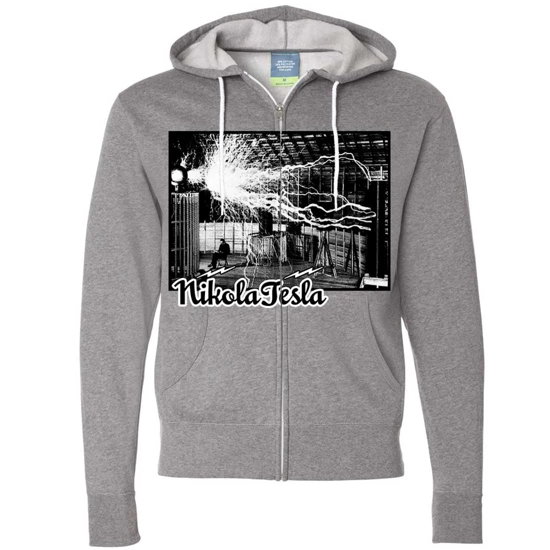 Tesla Coil Two Tone Zip-Up Hoodie