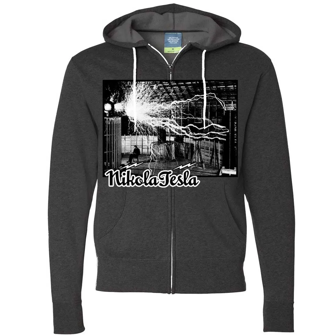 Tesla Coil Two Tone Zip-Up Hoodie