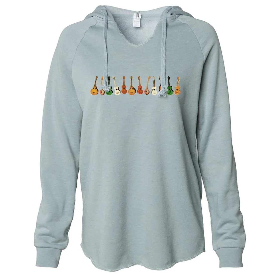 Ukulele Wrap Women's Soft Hooded Pullover