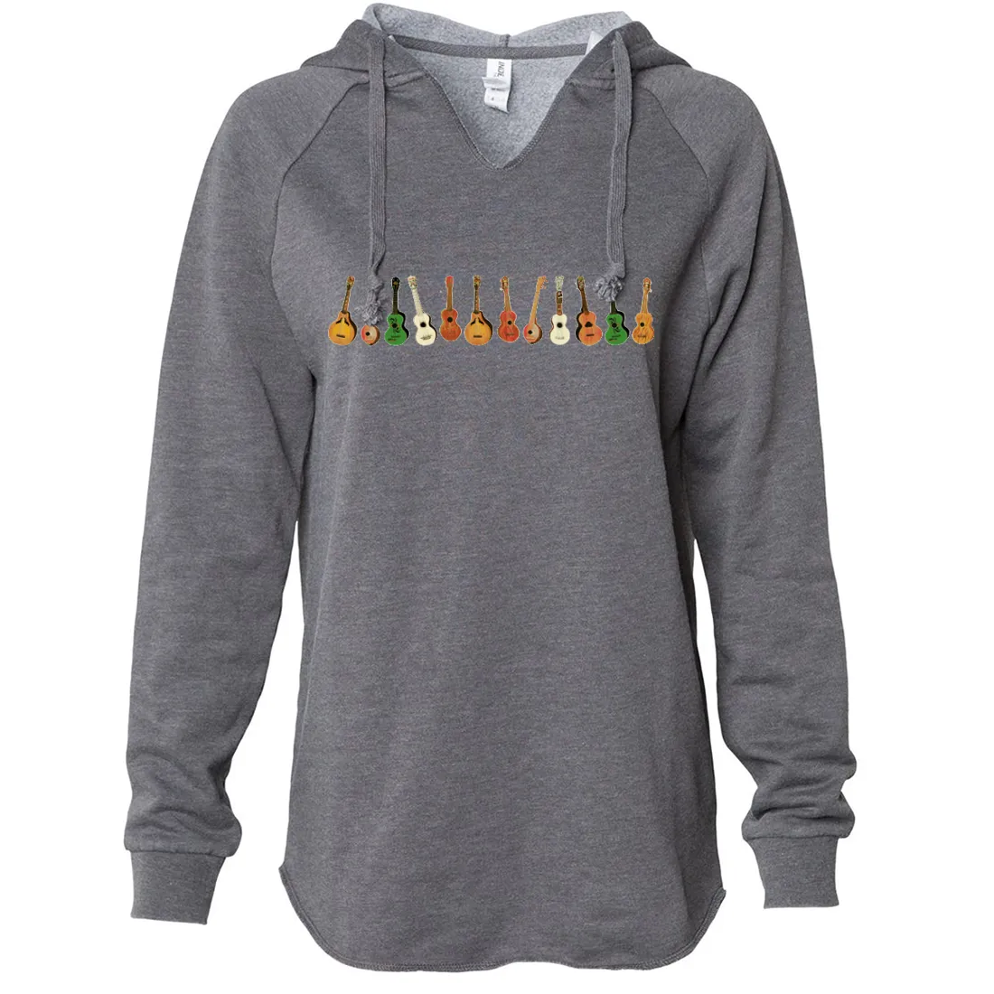 Ukulele Wrap Women's Soft Hooded Pullover