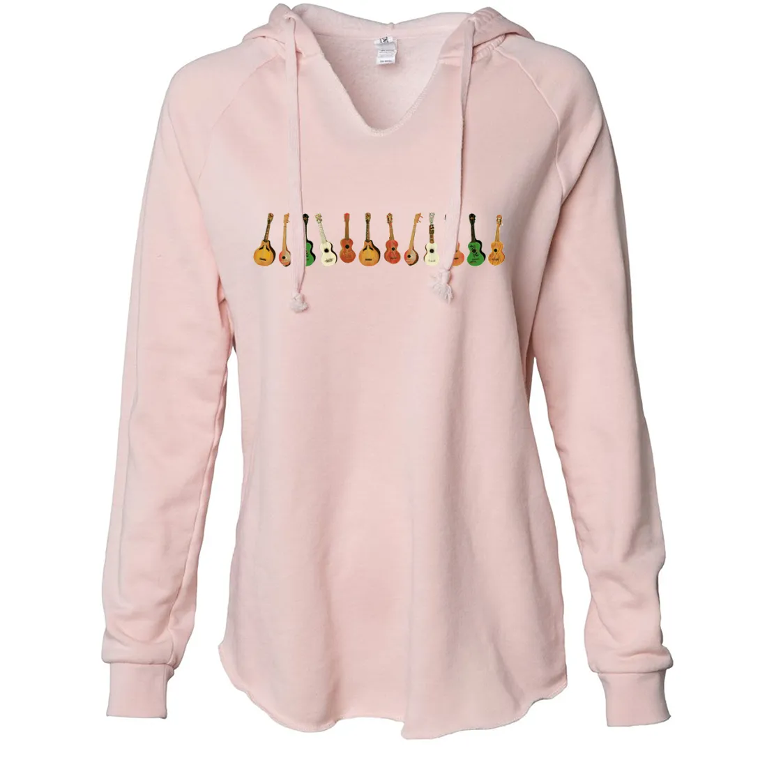 Ukulele Wrap Women's Soft Hooded Pullover