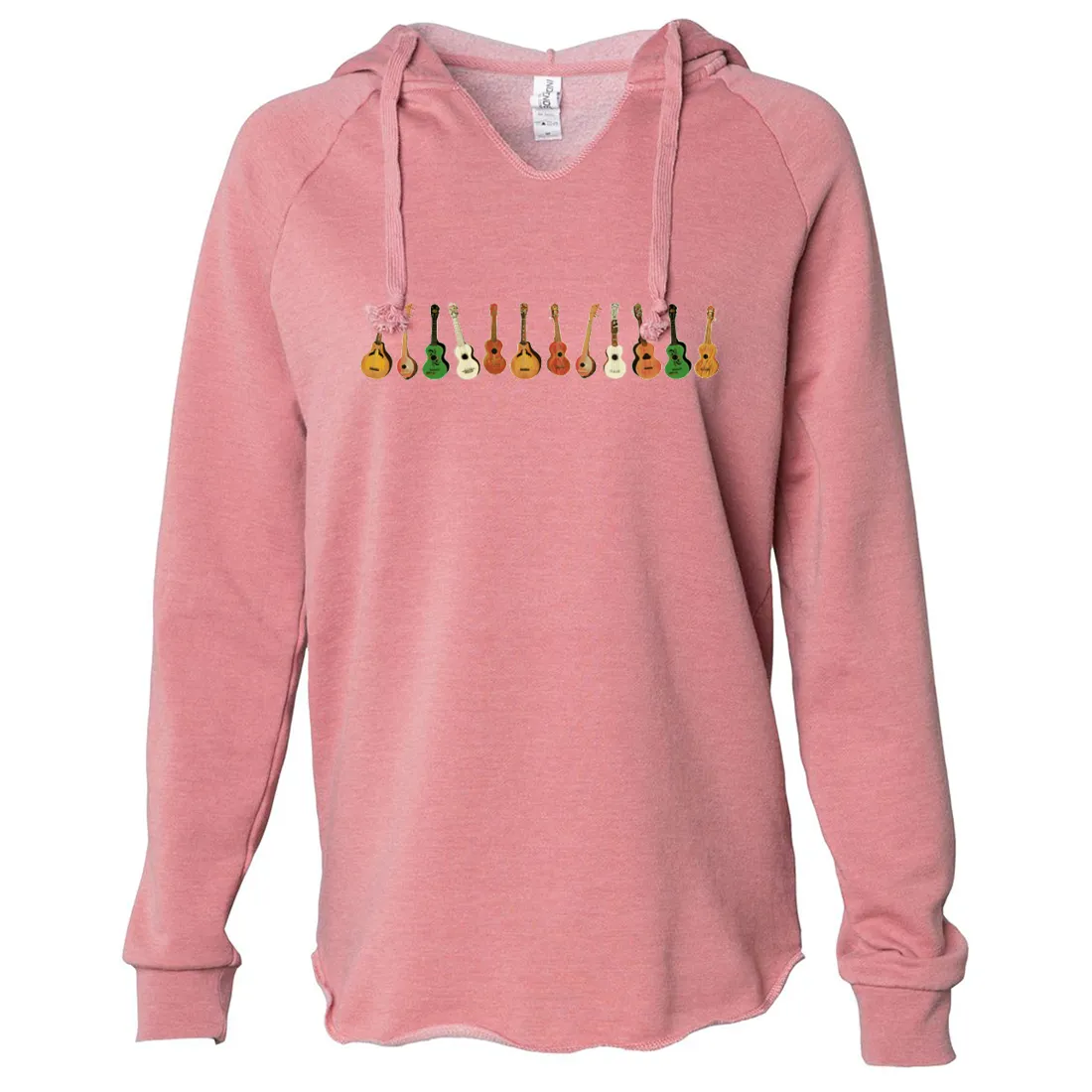 Ukulele Wrap Women's Soft Hooded Pullover