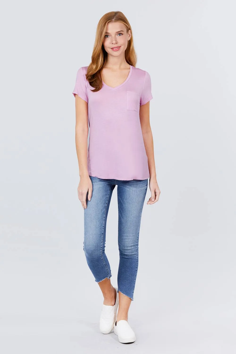 V-neck Rayon Jersey Top