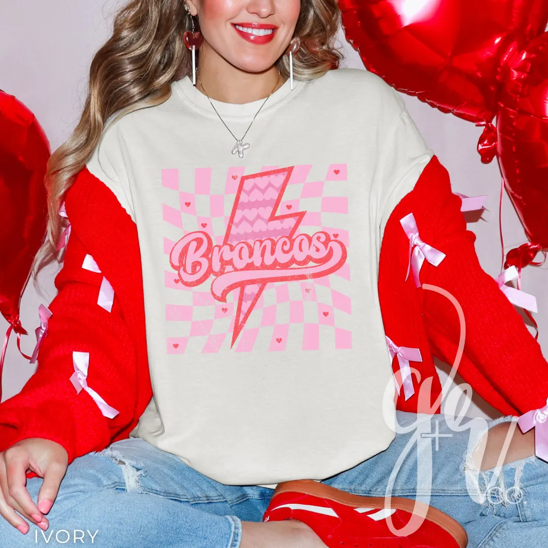 Valentine Bolt Broncos (Tees Sweatshirts)