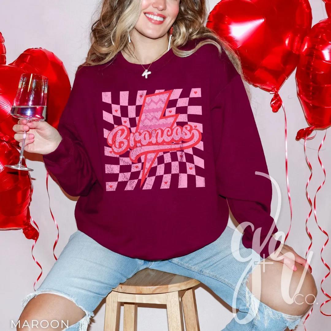 Valentine Bolt Broncos (Tees Sweatshirts)