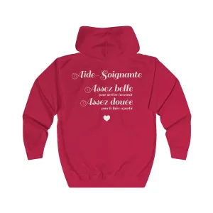 Veste zippée - Cadeau humour pour une Aide-Soignante Assez belle pour arrêter ton coeur