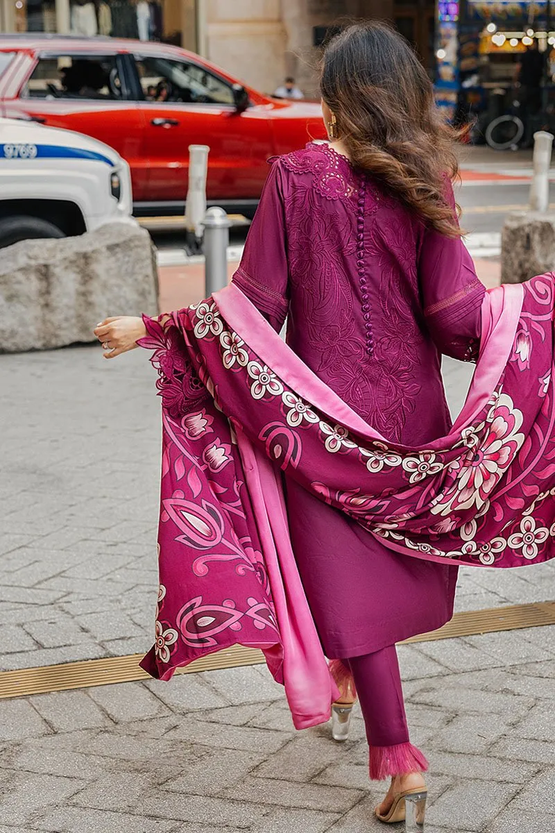 VIVID VIOLA | Mushq Broadway Winter Edit’21 | Unstitched Embroidered Linen Suits