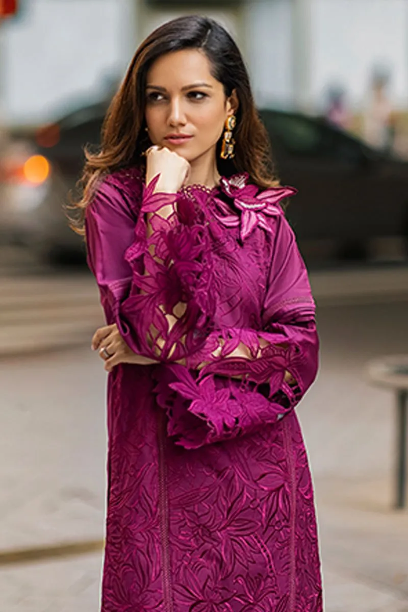 VIVID VIOLA | Mushq Broadway Winter Edit’21 | Unstitched Embroidered Linen Suits