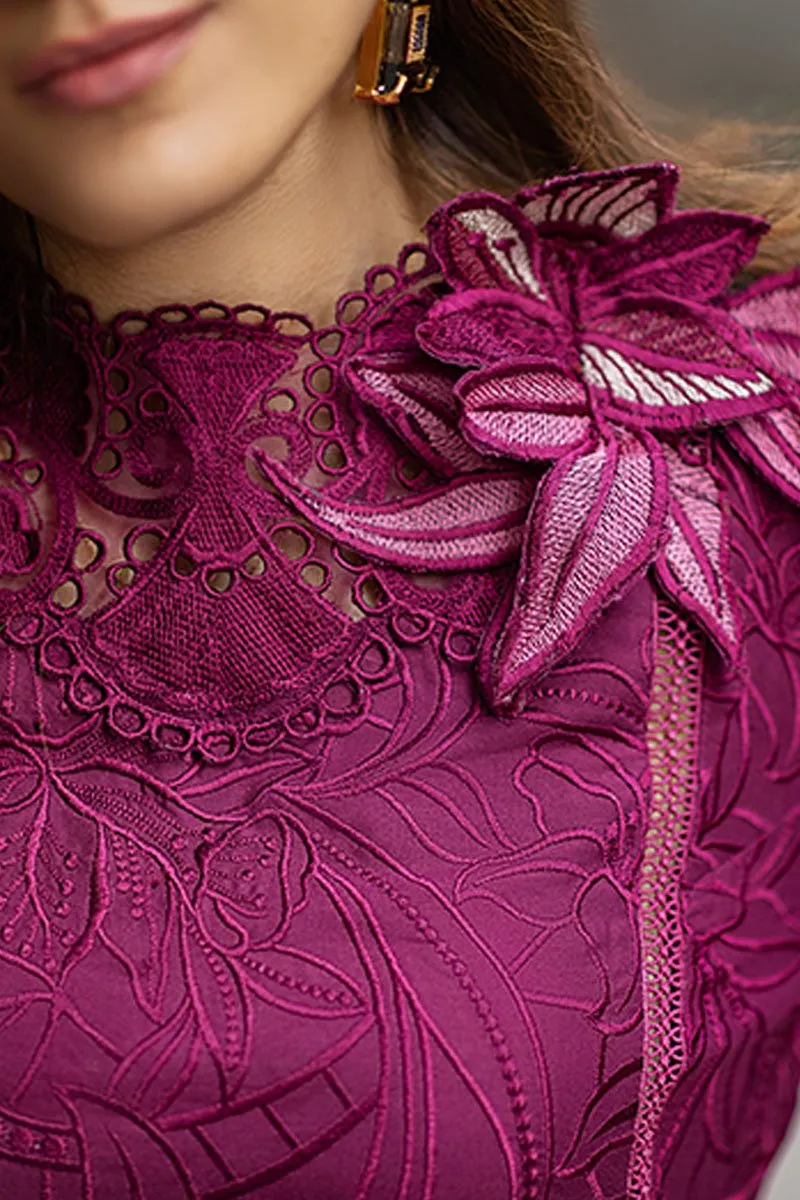 VIVID VIOLA | Mushq Broadway Winter Edit’21 | Unstitched Embroidered Linen Suits