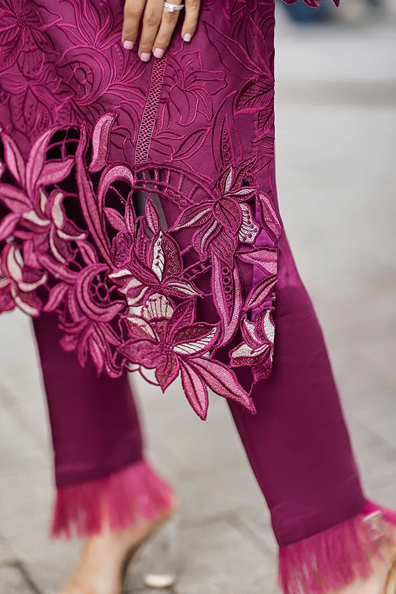 VIVID VIOLA | Mushq Broadway Winter Edit’21 | Unstitched Embroidered Linen Suits
