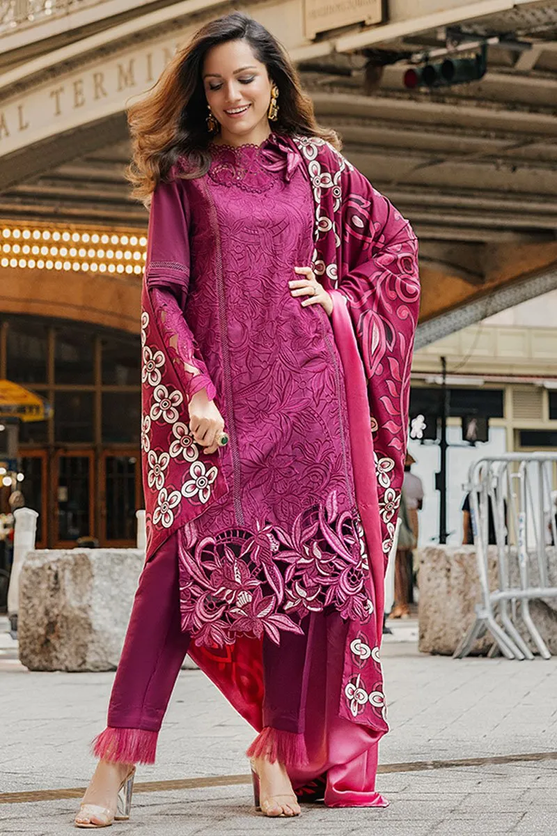 VIVID VIOLA | Mushq Broadway Winter Edit’21 | Unstitched Embroidered Linen Suits